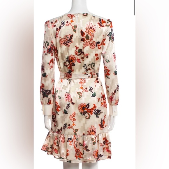 TORY BURCH SILK BURNOUT SHIFT DRESS IN IVORY MOUNTAIN
PAISLEY SZ 00 - Picture 6 of 14